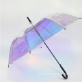 2020 new fashion promotional colourful innovative creative bubble poe material full body pvc iridescent umbrella